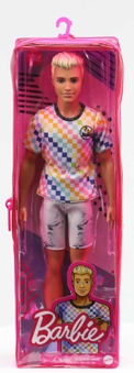Лялька Barbie Fashionistas Кен Модник в кольоровий футболці і білих шортах (GRB90) (887961900392)