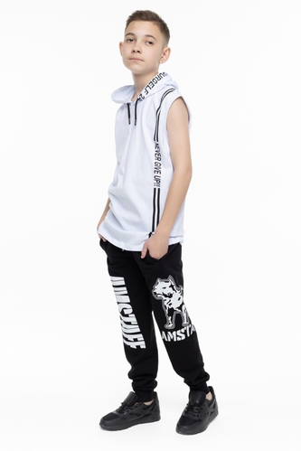 Фото Спортивні штани для хлопчика AZN 351 176 см Чорно-білий (2000989563037D)