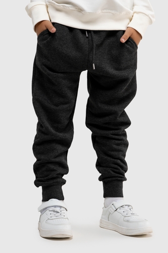 Фото Спортивні штани однотонні для хлопчика Hees 500 146 см Графітовий (2000989928812D)