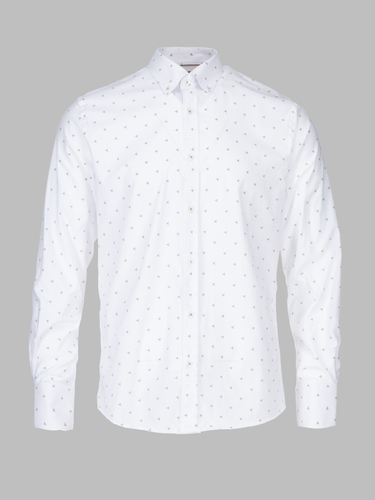Фото Рубашка классическая с узором мужская Nacar 68031 4XL Белый (2000990414878D)