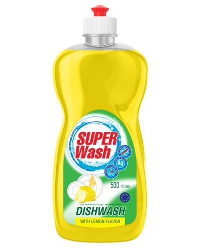 Засіб мийний для посуду SUPER Wash 58769339 з ароматом лимону (4820096036259A)