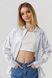 Сорочка з візерунком для дівчинки LocoLoco 9057 158 см Сріблясто-білий (2000990486653D) Фото 1 з 11