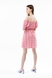 Платье с узором женское W23-19 M Розовый (2000989431008S) Фото 7 из 11