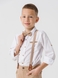 Костюм для мальчика (рубашка+штаны+подтяжки) Mini Papi 3190 110 см Бежевый (2000990489487D) Фото 6 из 20