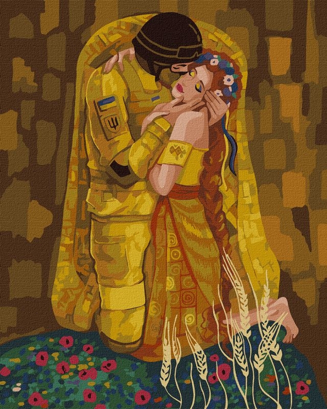 Фото Картина за номерами - Український поцілунок ©dragonfly_kc Идейка KHO4876 40 х 50 см Різнокольоровий (4823104335498)