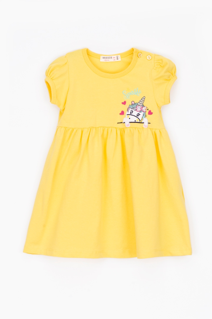 Фото Платье для девочки Breeze 17031 с принтом 104 см Желтый (2000989678861S)