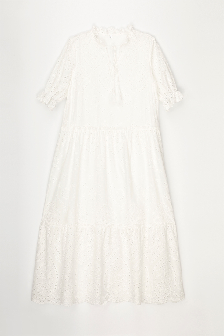 Фото Платье однотонное женское W23-28 2XL Белый (2000989542940S)