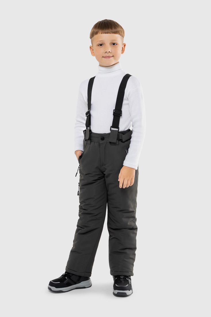 Фото Штаны на шлейках для мальчика EN111 92 см Серый (2000989592921W)