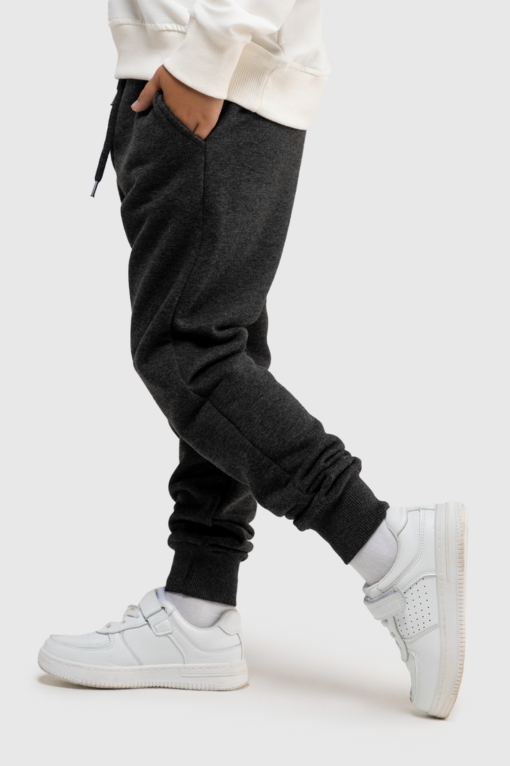 Фото Спортивні штани однотонні для хлопчика Hees 500 146 см Графітовий (2000989928812D)