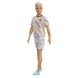 Лялька Barbie Fashionistas Кен Модник в кольоровий футболці і білих шортах (GRB90) (887961900392) Фото 2 з 2