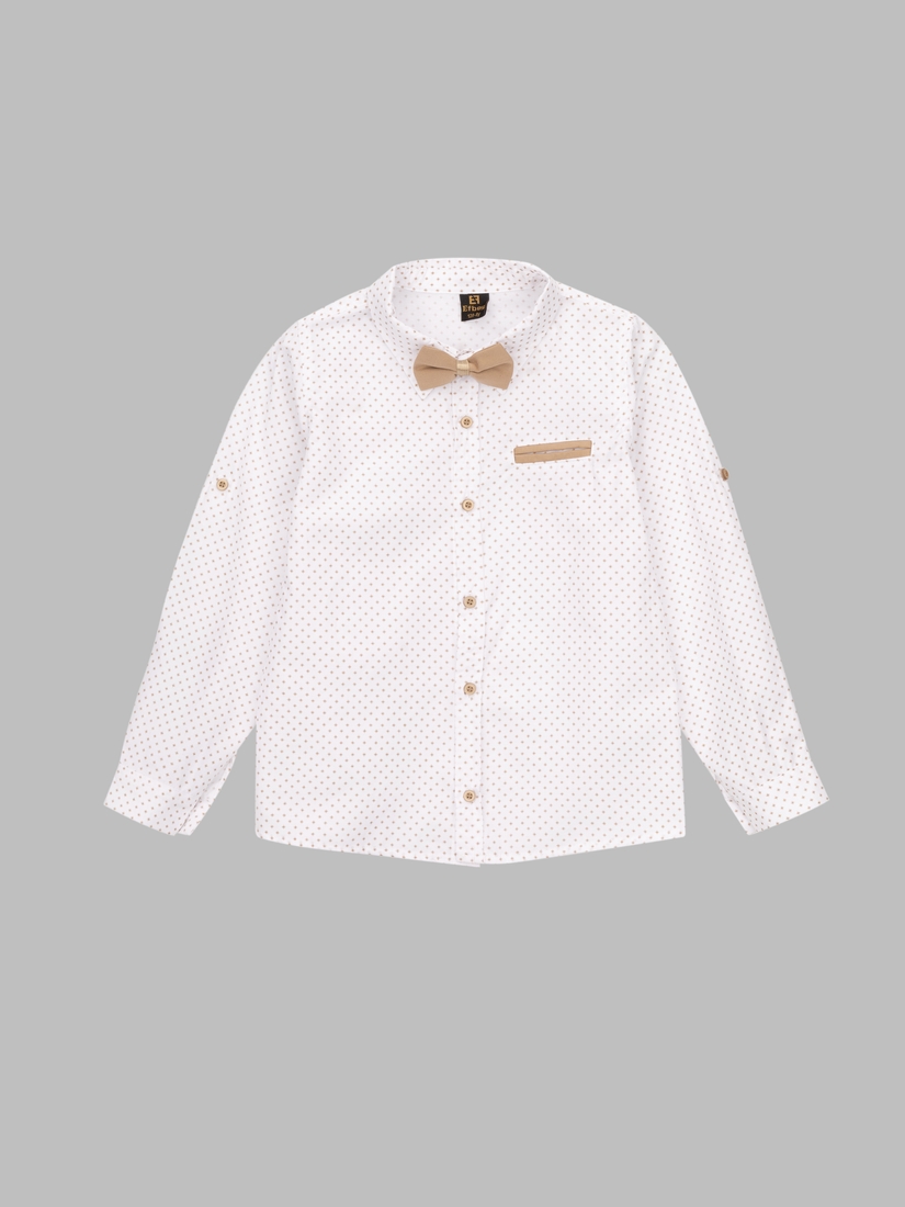 Фото Костюм для мальчика (рубашка+штаны+подтяжки) Mini Papi 3190 110 см Бежевый (2000990489487D)