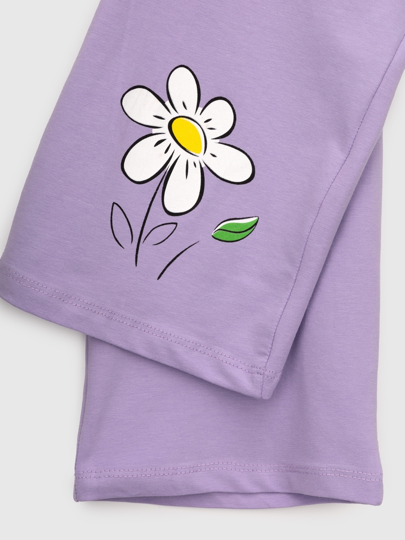 Фото Костюм футболка+капрі для дівчинки Atabey 10466.0 110 см Бузковий (2000990478672S)