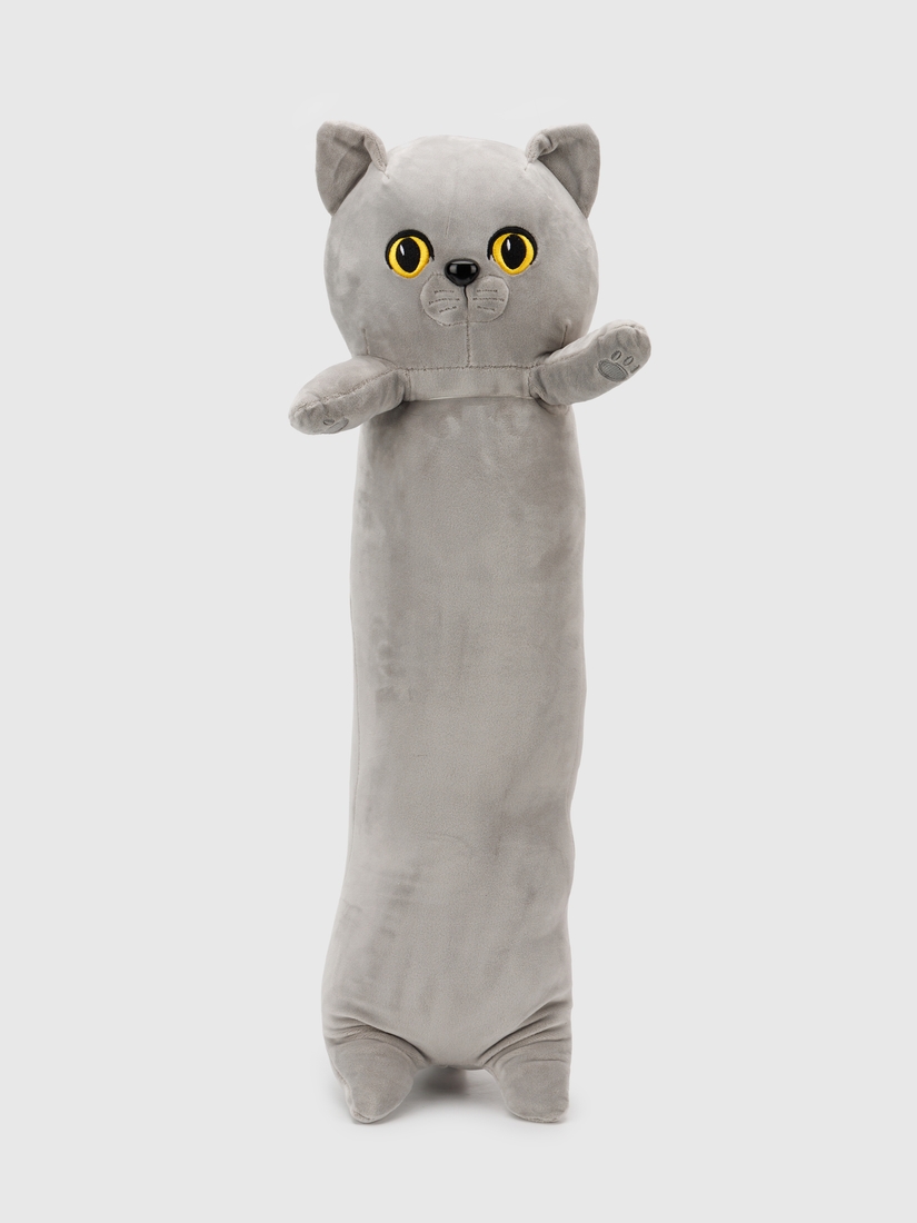 Фото М'яка іграшка обіймашка Кіт JRI11862 Сірий (2002012931370)