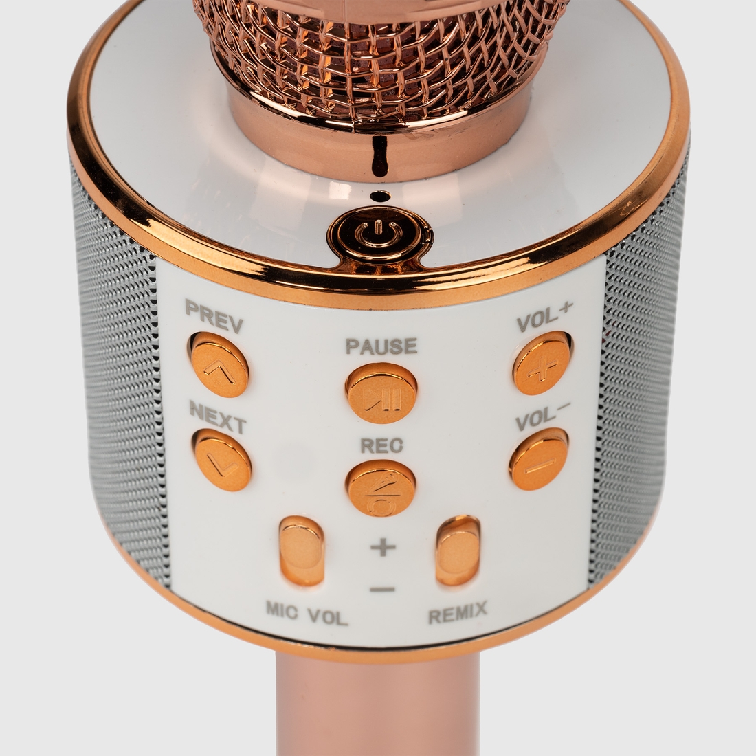 Фото Караоке микрофон з світлом C48340 Рожево-золотий (2000990146137)