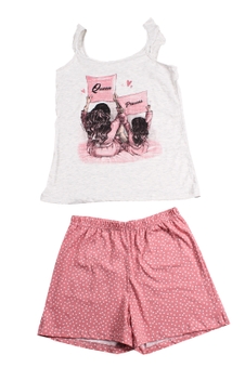 Піжама жіноча, 40409 S Білий+рожевий (2000904131976)