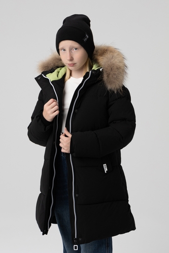 Фото Куртка для дівчинки Feiying J-02 152 см Чорний (2000989630128W)