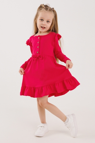 Фото Платье с принтом для девочки Atabey 50354.0 98 см Малиновый (2000990423924D)
