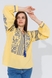 Вишиванка сорочка з принтом жіноча Es-Q 5675 L Жовтий (2000990588371A) Фото 3 з 12