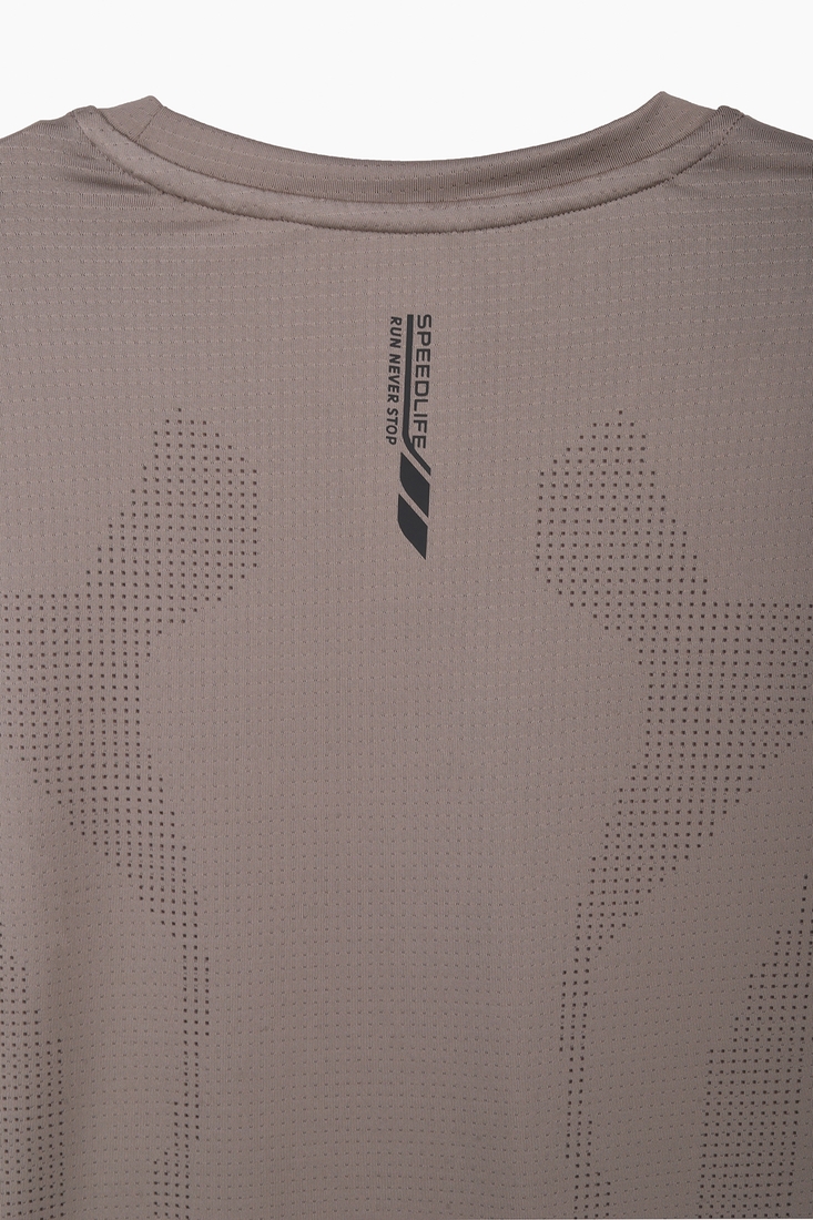 Фото Фитнес футболка однотонная мужская Speed Life XF-1506 S Бежевый (2000989516507A)