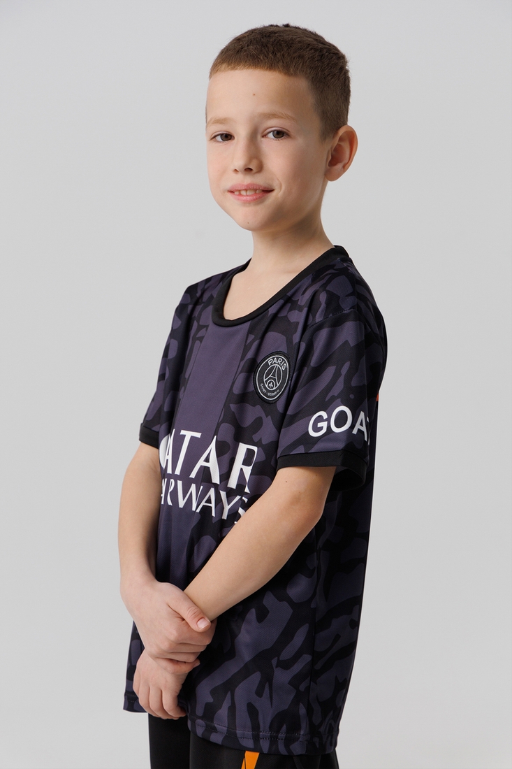 Фото Футбольна форма для хлопчика BLD ПСЖ MBAPPE 110 см Чорний (2000990367259A)