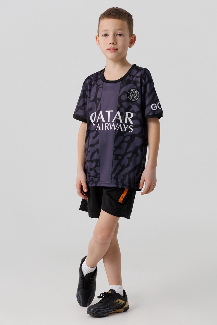 Фото Футбольна форма для хлопчика BLD ПСЖ MBAPPE 110 см Чорний (2000990367259A)