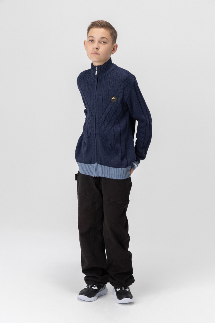 Фото Кофта з принтом для хлопчика SAFARI 2215 140 см Темно-синій (2000989930075D)