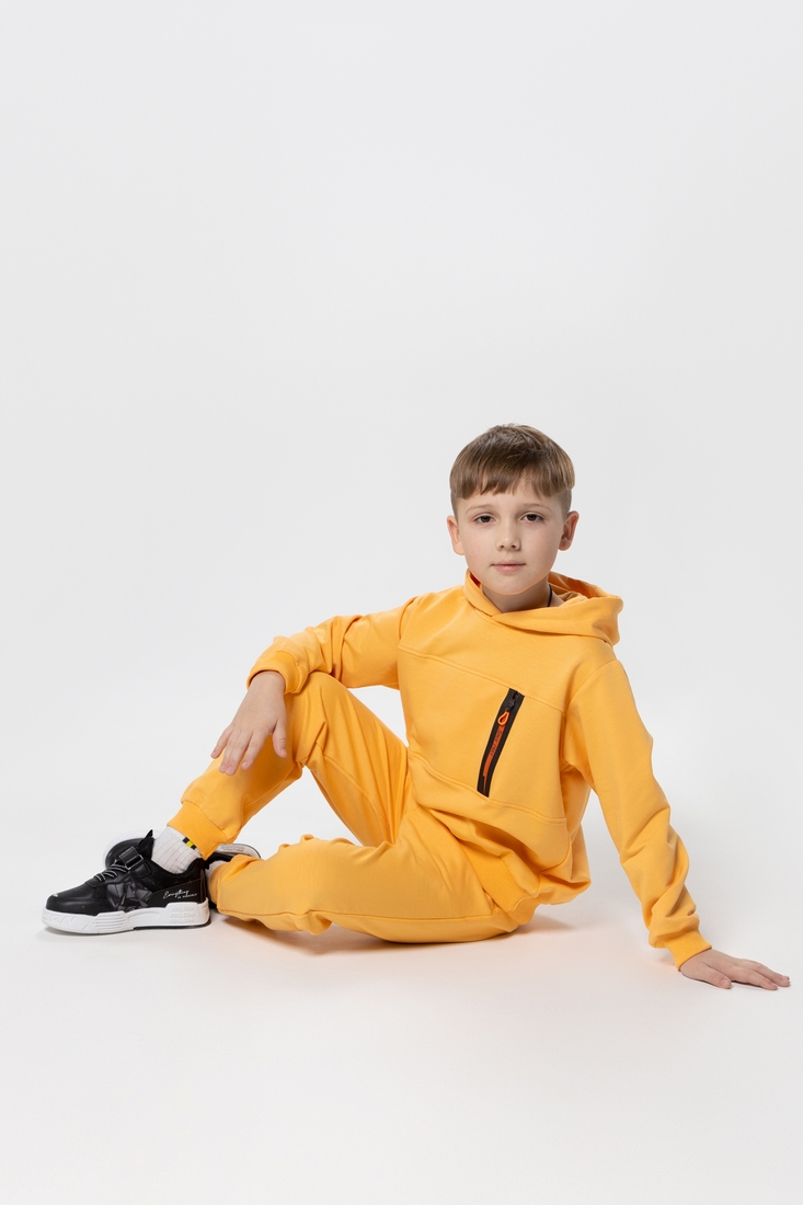 Фото Костюм для хлопчика (худі+штани) Ecrin 2503 140 см Жовтий (2000990239952D)