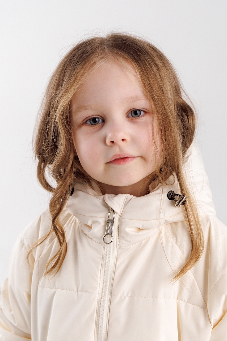 Фото Куртка для девочки EAC5041 110 см Молочный (2000990257178D)