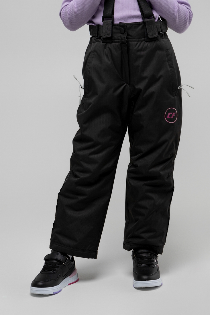 Фото Штани на шлейках для дівчинки B-30 140 см Чорний (2000989626039W)