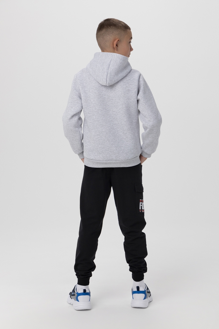 Фото Спортивні штани з принтом для хлопчика Pitiki 228-13-1 176 см Чорний (2000990094384D)