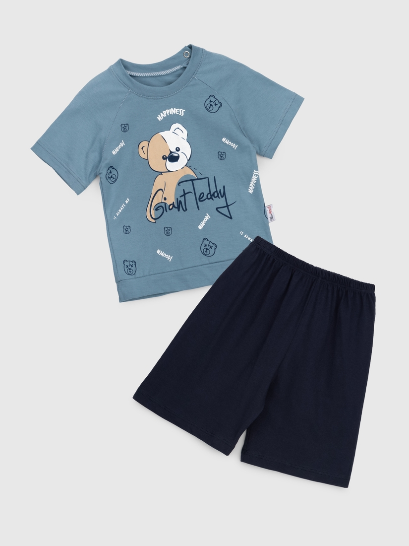 Фото Костюм футболка+шорти для хлопчика Baby Show 863 68 см Блакитний (2000990584090S)
