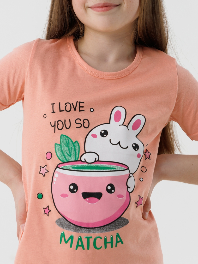 Фото Нічна сорочка для дівчинки Mini Moon 6146 158-164 см Персиковий (2000990526786A)