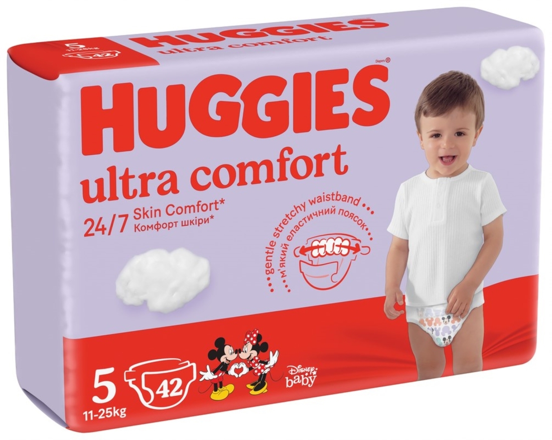 Фото Підгузки Huggies Ultra Comfort 5 11-25 кг Jumbo 42 шт. (5029053567594)