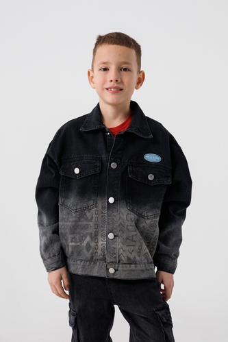 Фото Куртка джинсовая для мальчика 6805 164 см Черный (2000990306760D)