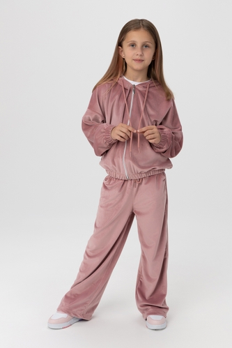 Фото Спортивный костюм (кофта, штаны) для девочки MAGO T370 134 см Пудровый (2000989957041D)