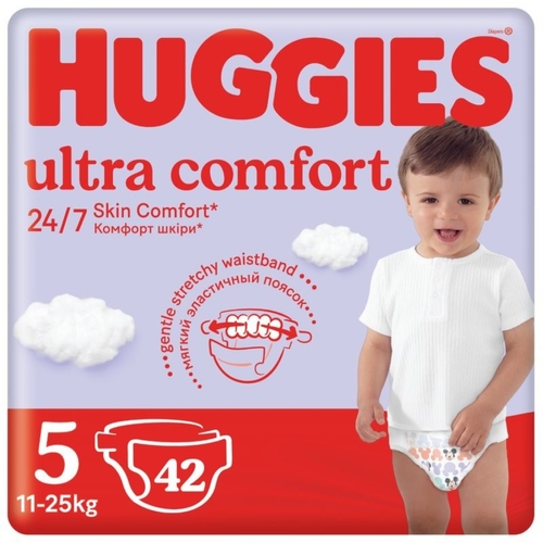 Фото Підгузки Huggies Ultra Comfort 5 11-25 кг Jumbo 42 шт. (5029053567594)