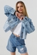 Куртка джинсова для дівчинки LocoLoco 6185 158 см Блакитний (2000990486622D) Фото 2 з 15