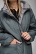 Куртка жіноча двостороння Button 108-619 7XL Зелено-оливковий (2000989400387D) Фото 3 з 21