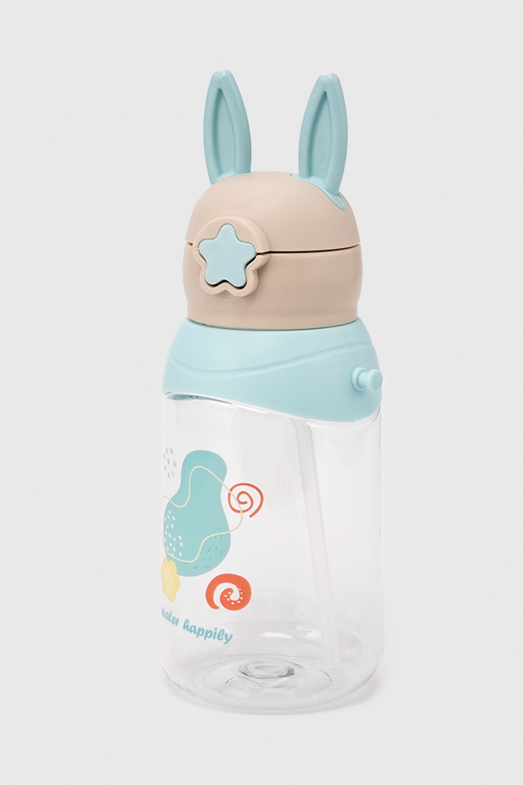 Фото Пляшка дитяча з трубочкою для напоїв YIWUSHIYALE 2108 Блакитний (2000990392954)