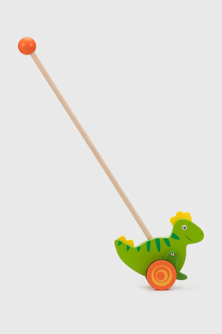 Фото Деревянная каталка Динозаврик Viga Toys 50963 Разноцветный (6934510509637)