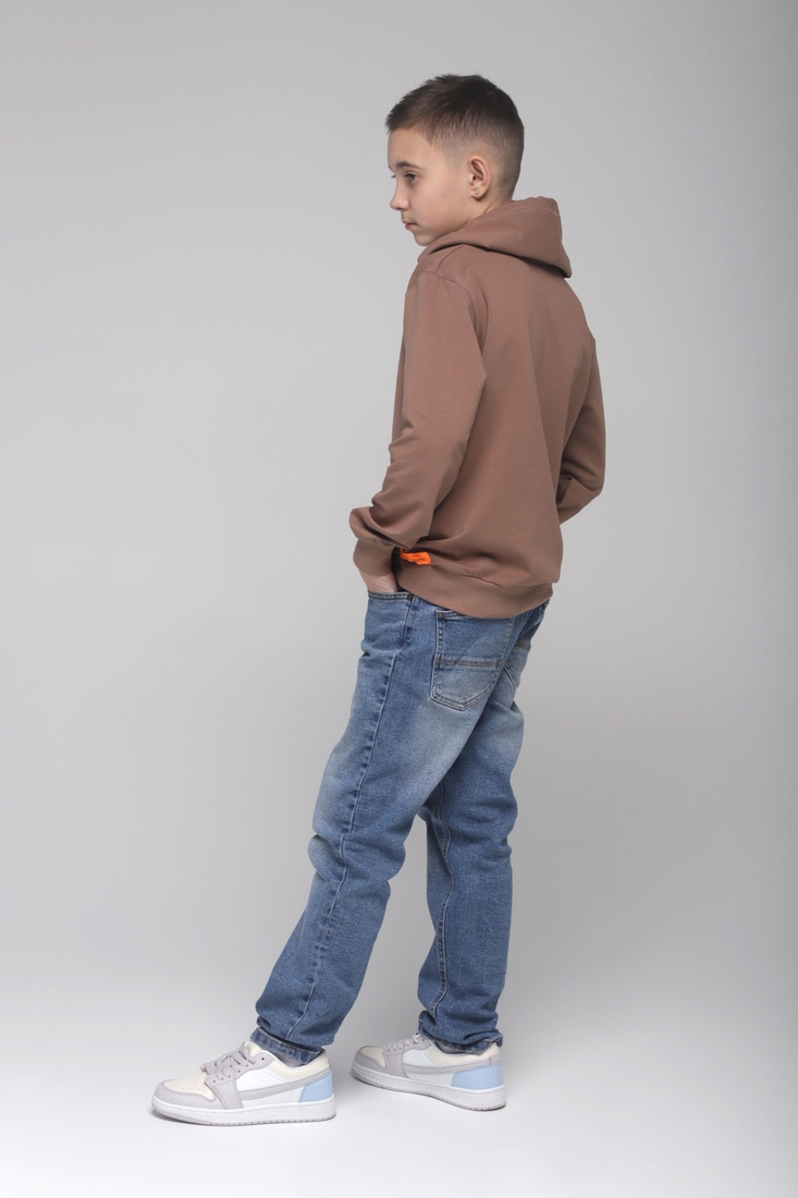 Фото Худі для хлопчика з принтом X-SHOW 99115 176 см Коричневий (2000989446774D)