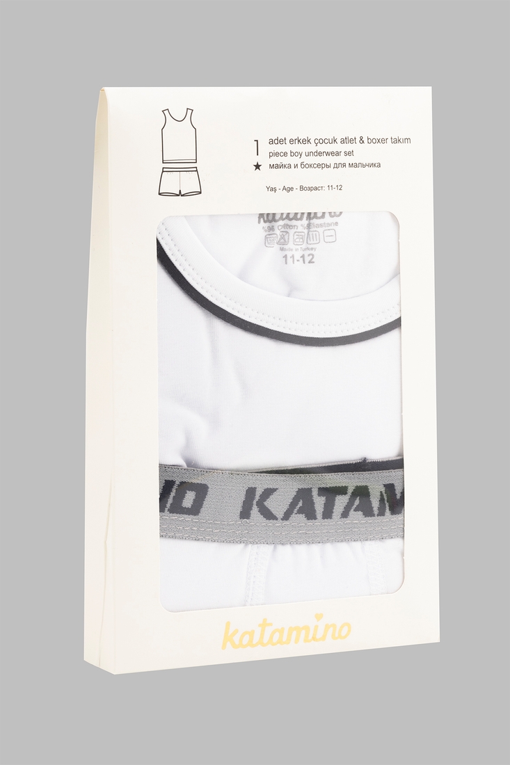 Фото Комплект белья для мальчика Katomino 128027 146-152 см Белый (2000990444677A)