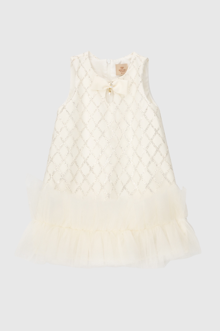 Фото Платье бальное с узором для девочки Wecan 24032 92 см Молочный (2000990269508A)