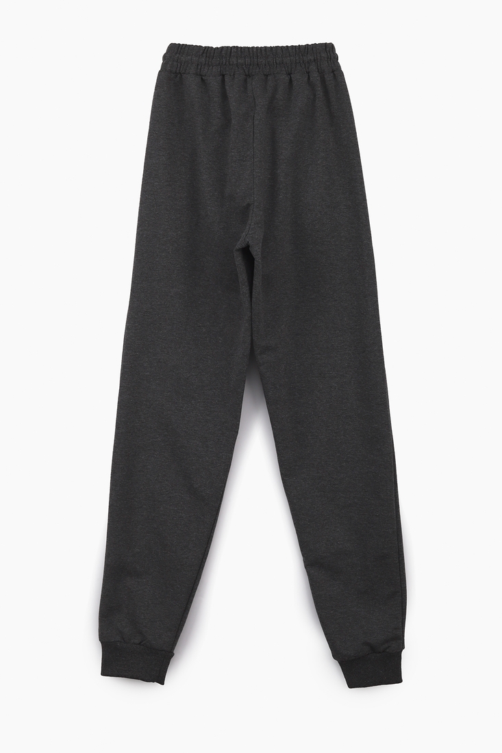 Фото Спортивні штани для хлопчика з принтом Pitiki 1006-3 158 см Темно-сірий (2000989523697D)