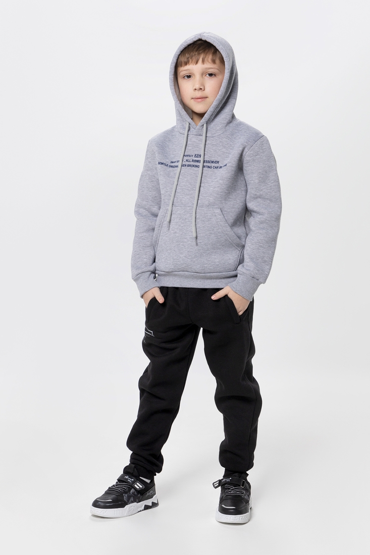Фото Спортивні штани з принтом для хлопчика Atescan 1104-1 134 см Чорний (2000990263162W)