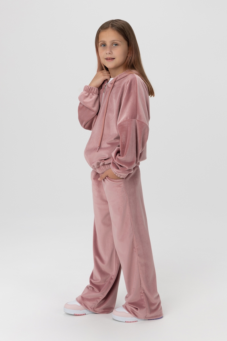Фото Спортивний костюм (кофта, штани) для дівчинки MAGO T370 134 см Пудровий (2000989957041D)