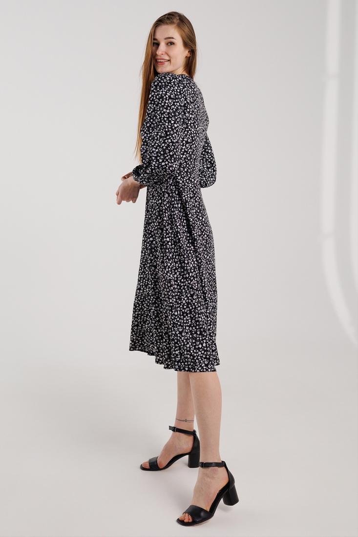 Фото Платье с узором женское 2407 XL Черный (2000990450555D)