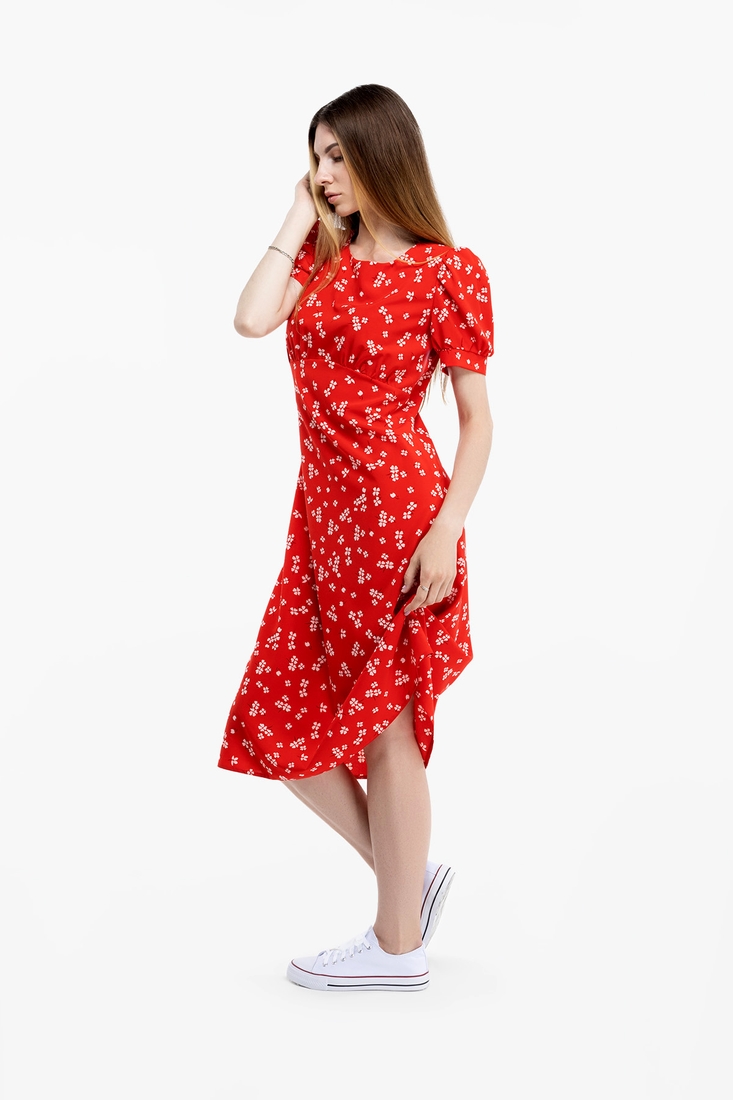 Фото Платье с узором женское LAWA CTM WTC02319 M Красный (2000989893110S)(LW)