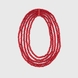 Ожерелье Пять нитей Красный (2000990296344A) Фото 1 из 2