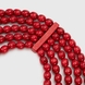 Ожерелье Пять нитей Красный (2000990296344A) Фото 2 из 2